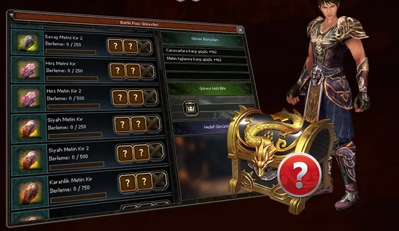 Battle Pass görev penceresi
